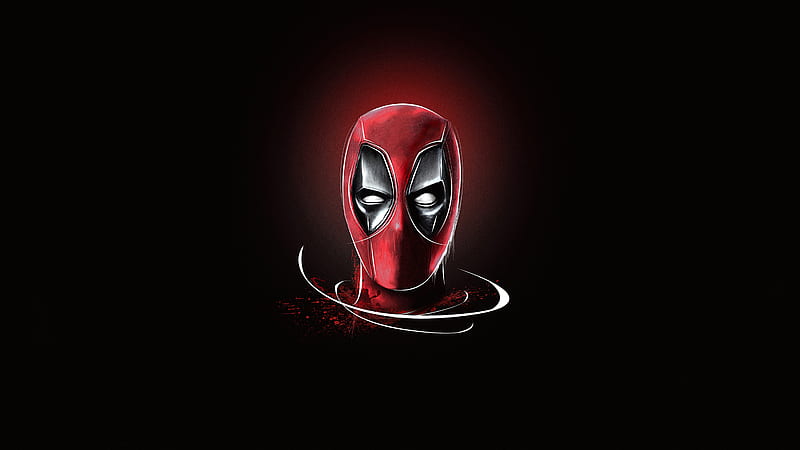 Deadpool Mask Minimalism , deadpool, superheroes, artwork, artist, minimalism, behance, HD wallpaper