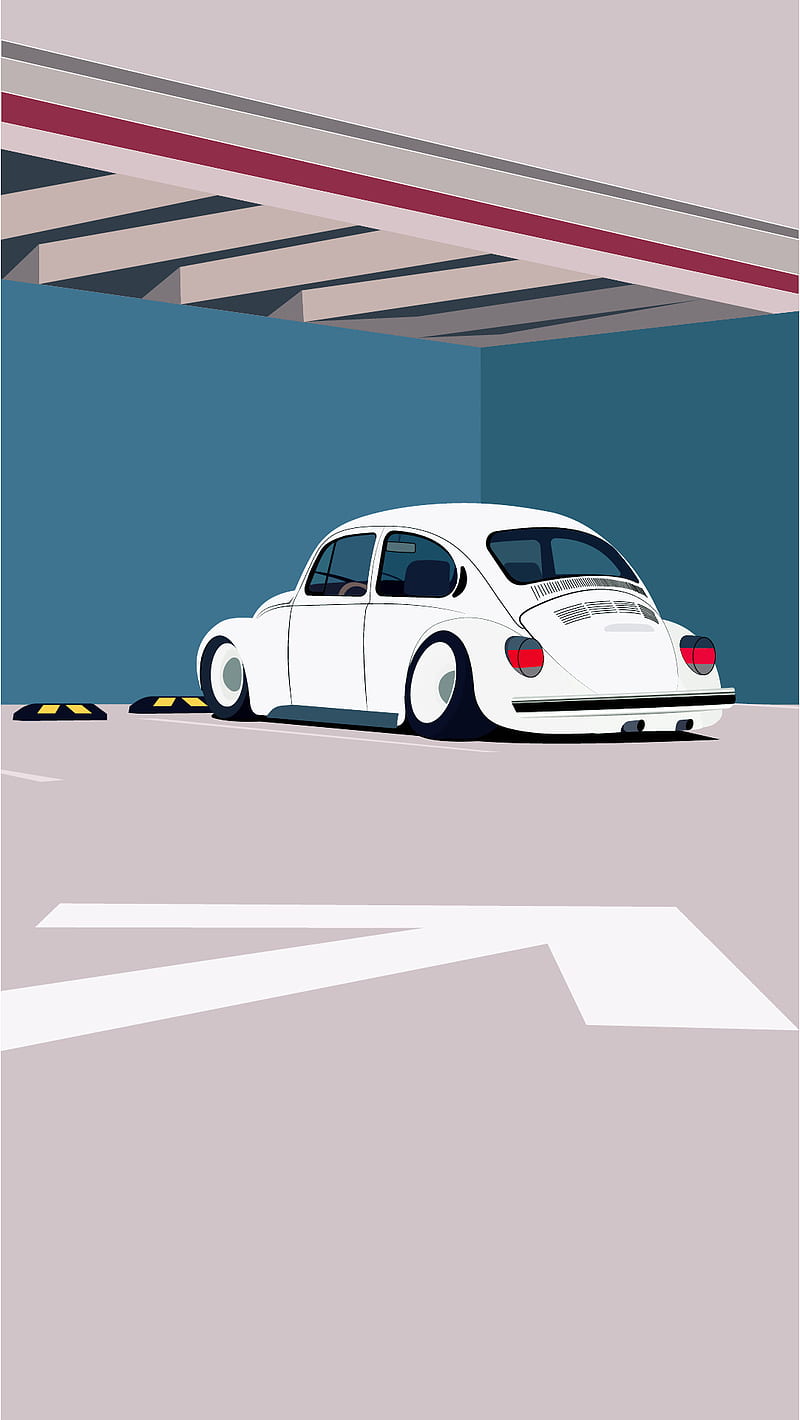 VW Beetle color, car, driving, fast, stance, style, turbo, ve, vintage, HD phone wallpaper