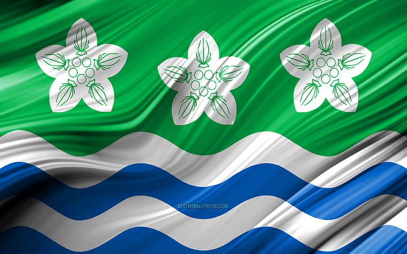 Cumberland flag, english counties, 3D waves, Flag of Cumberland, Counties of England, Cumberland County, administrative districts, Cumberland 3D flag, Europe, England, Cumberland, HD wallpaper