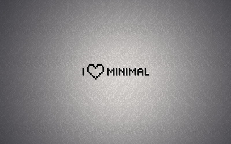 I Love Minimal, love, minimalism, typography, HD wallpaper