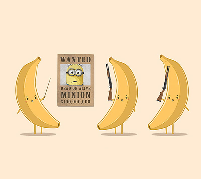 Minion, banana, HD wallpaper
