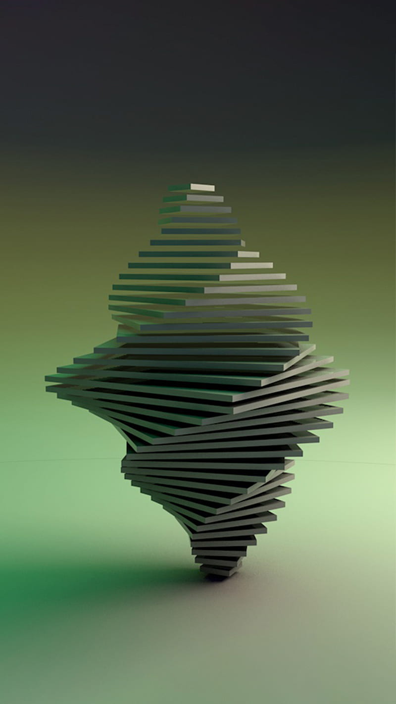 Movimiento, cubo, verde, geometria, HD phone wallpaper