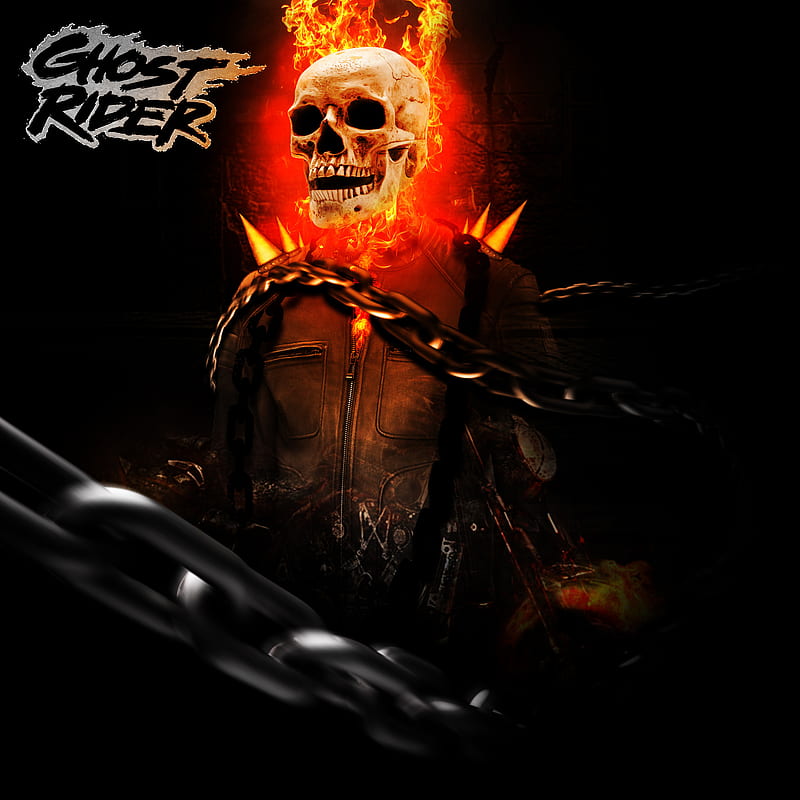 Ghost rider, skull, HD phone wallpaper