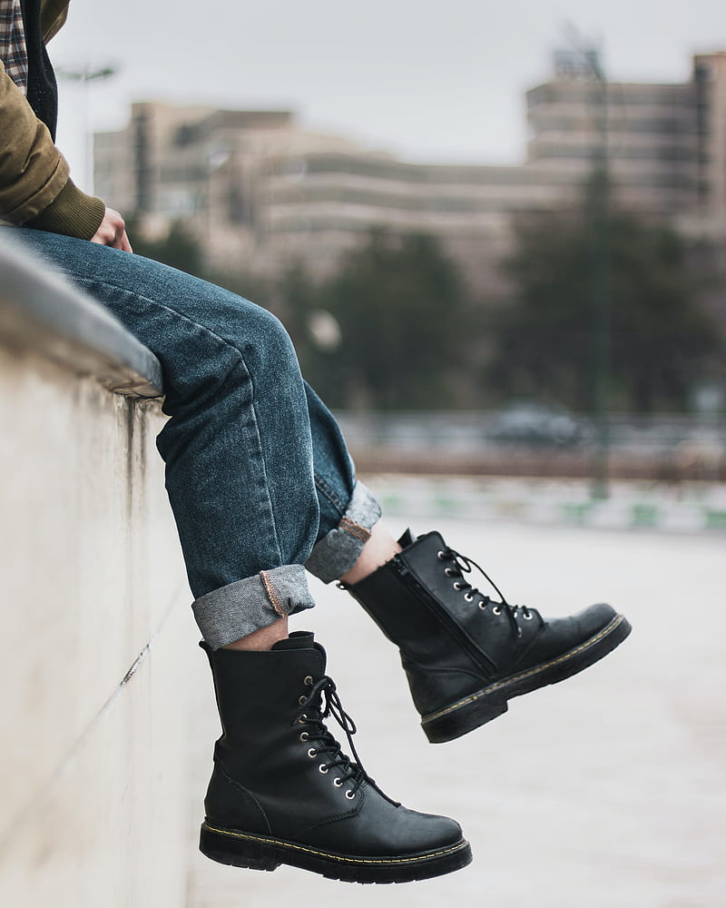 boots, footwear, legs, jeans, HD phone wallpaper