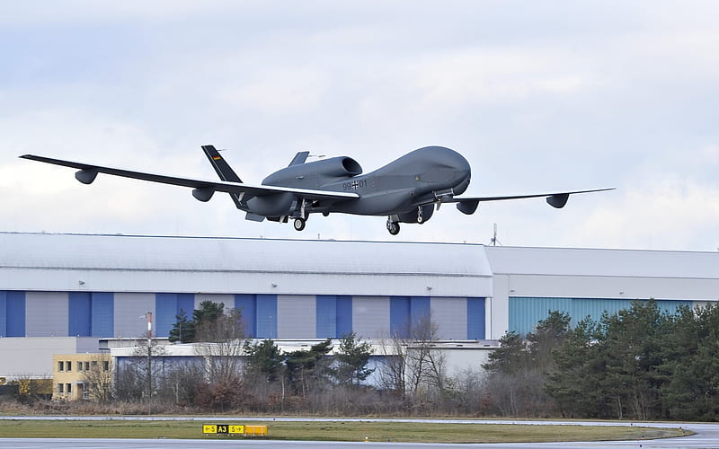 Northrop Grumman RQ-4, Global Hawk, UAV, Euro Hawk, German drone, Army of Germany, Air Force of Germany, e-4 Global Hawk, HD wallpaper