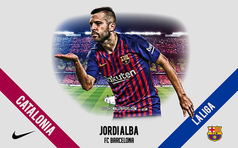 Jordi Alba, FC Barcelona, Spanish footballer, defender, Camp Nou, La Liga, Spain, football, Catalonia, Barcelona, HD wallpaper