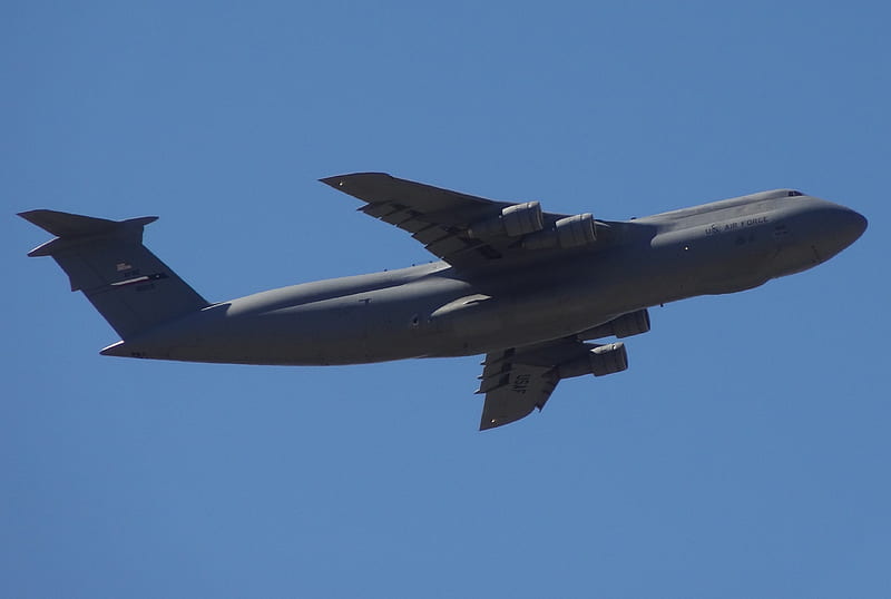 Majestic and Powerful, USAF, aircraft, plane, C5 Galaxy, jet, HD wallpaper
