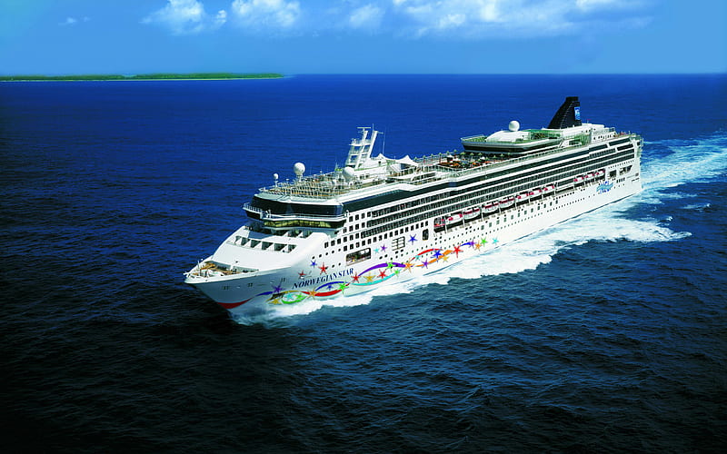NCL Norwegian Star cruise ship, sea, Norwegian Star, Norwegian Cruise Line, HD wallpaper