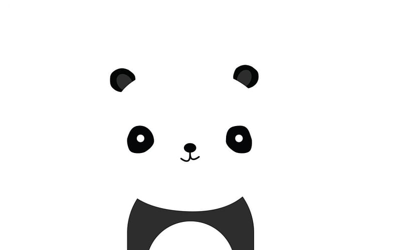 Panda, pretty, lovely, black, abstract, cartoon, animal, sweet, cute,  funny, HD wallpaper | Peakpx