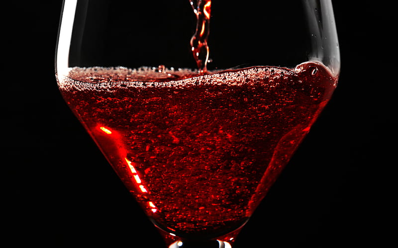 red wine, drinks, glass goblet wine concepts, HD wallpaper