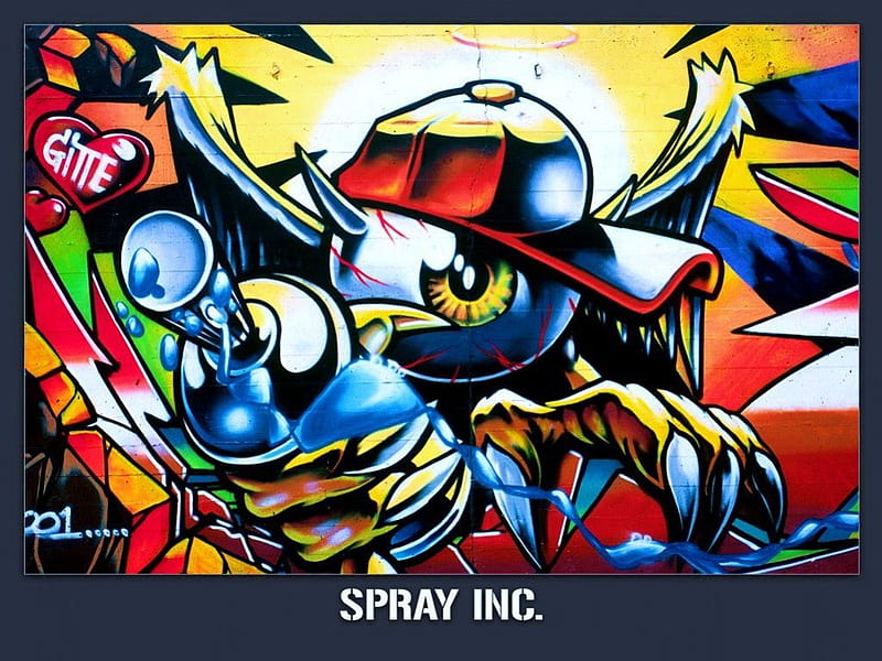 Graffiti Spray Paint Fabric, Wallpaper and Home Decor | Spoonflower
