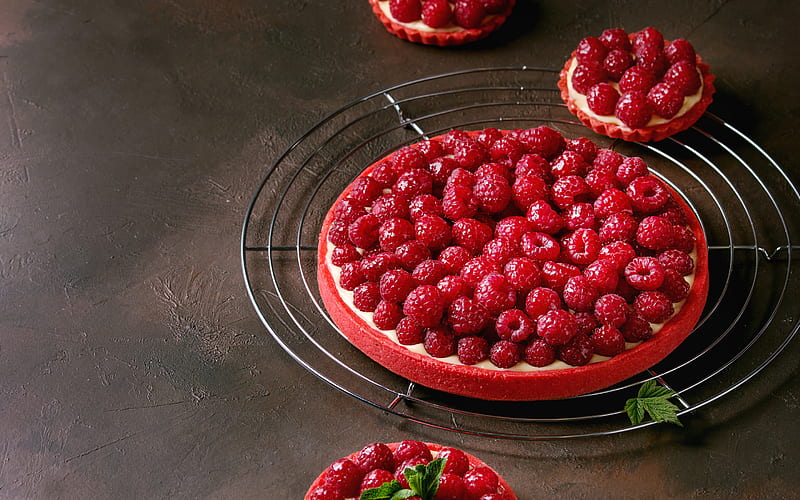 raspberry pie, baking, cakes, desserts, berry pie, raspberries, HD wallpaper