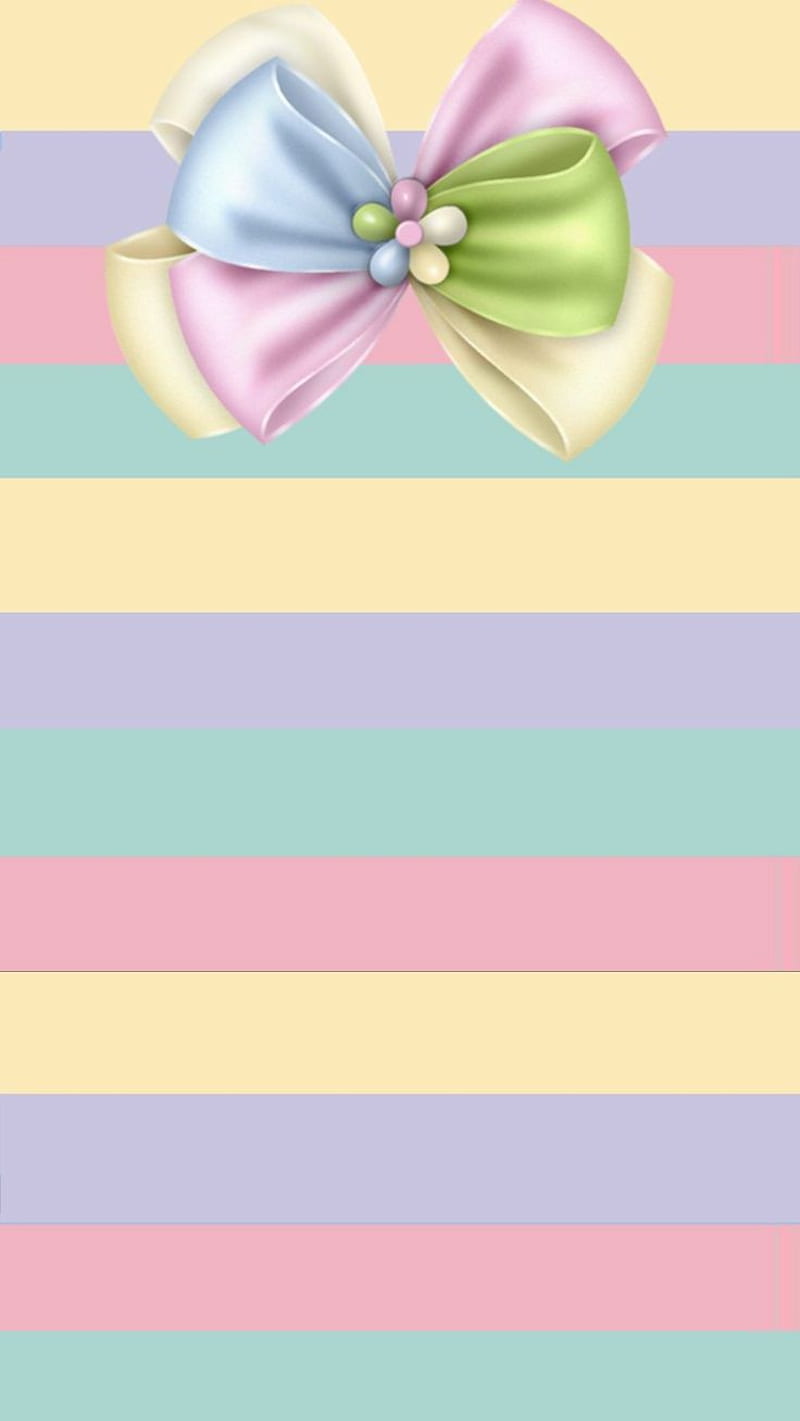 Bow Girl Pastel Rainbow Hd Mobile Wallpaper Peakpx