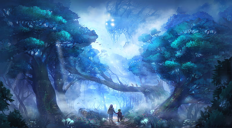 Fantasy, Child, Forest, HD wallpaper
