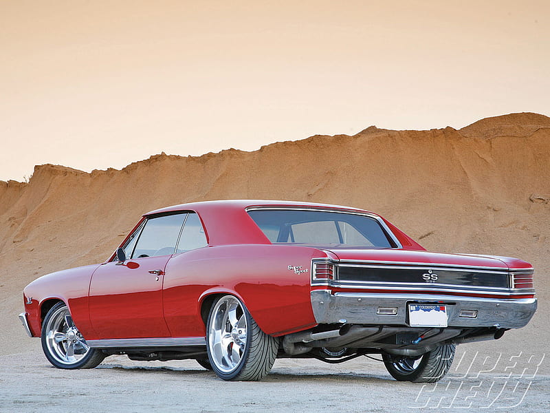 Red 67 Chevelle, gm, chevelle, chevy, 1967, HD wallpaper