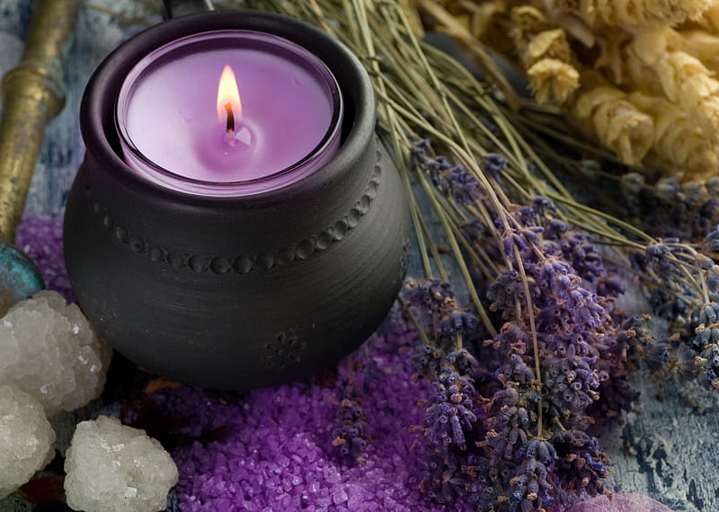 Spa, Spas, Lavender, Violet, Candle, HD wallpaper | Peakpx