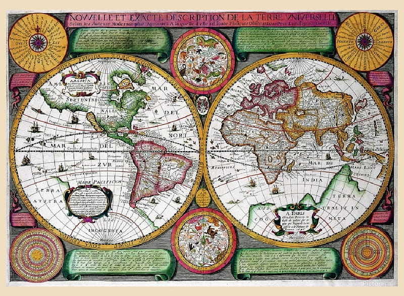 ANTIQUE MAP OLD MAP HISTORY GLOBE EARTH MAPS, Illustration, Maps, Cartography, World map, HD wallpaper