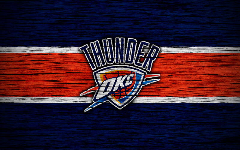 OklahomaCity Thunder, basketball, logo, nba, oklahoma city, team, HD wallpaper