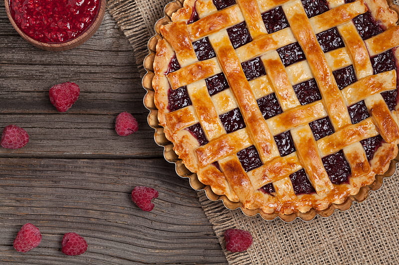 Food, Pie, Baking, Berry, Raspberry, HD wallpaper