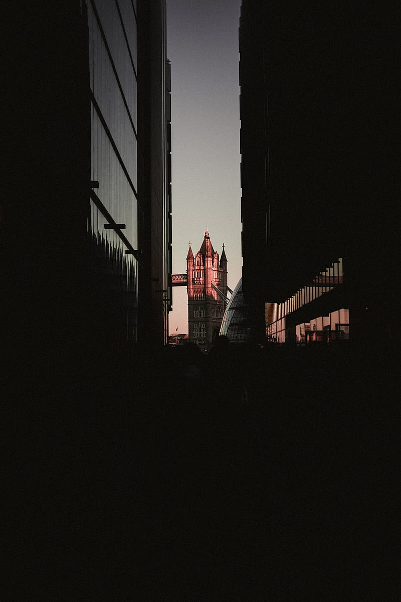buildings, dark, architecture, city, HD phone wallpaper