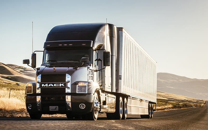 Mack Anthem 2018 truck, LKW, black truck, new Anthem, trucks, Mack, semi-trailer truck, HD wallpaper