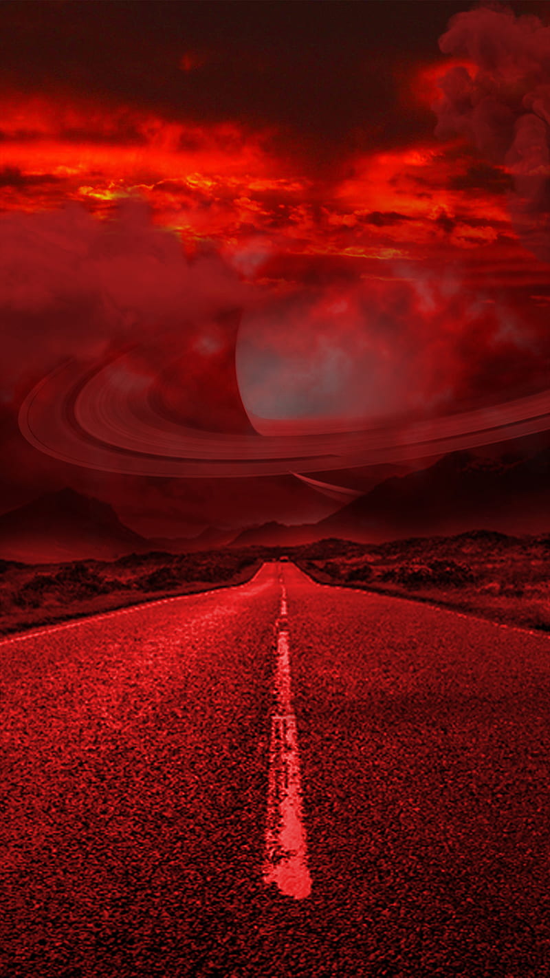 Red Planet, gezegen, kırmızı, pluton, road, saturn, way, yol, HD phone ...