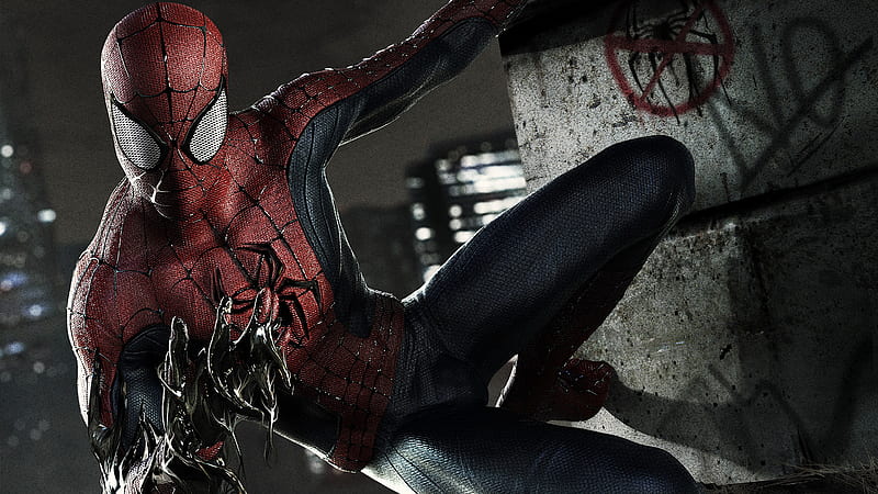 Spiderman Venom Takeover, spiderman, venom, superheroes, artist, artwork, digital-art, artstation, HD wallpaper