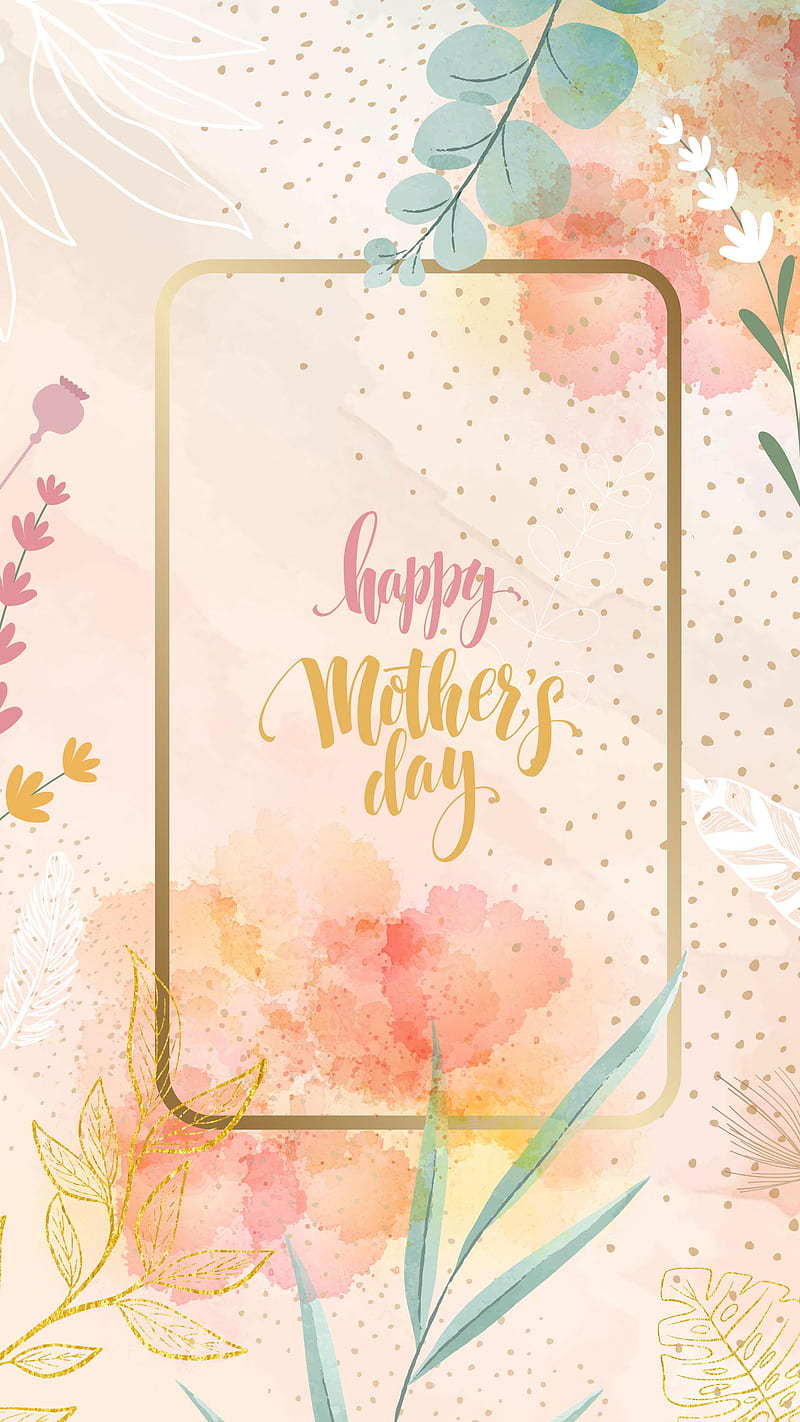 Happy mother's day, 9 may, family, love, mom, mommy, mother, mother's day, pastel, woman, HD phone wallpaper