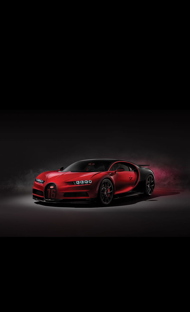 Bugatti Chiron, bonito, black, expensive, fast, hypercar, performance, red, supercar, HD phone wallpaper