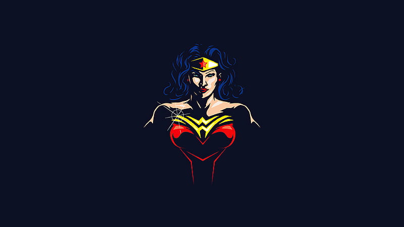 Wonder Woman Minimal , Superheroes, , , Background, and, Minimalist Woman, HD wallpaper