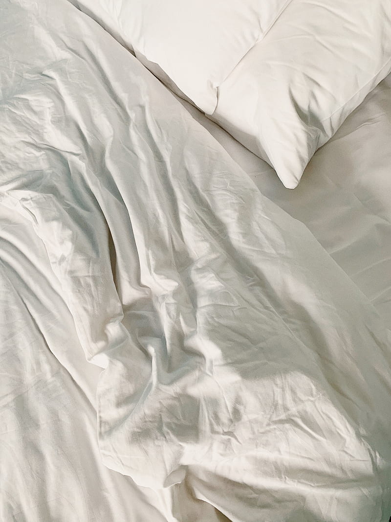White Pillow on White Bed, HD phone wallpaper