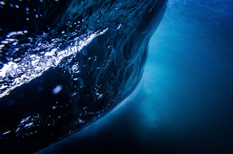Blue Ocean Sea Underwater , ocean, underwater, sea, nature, HD wallpaper