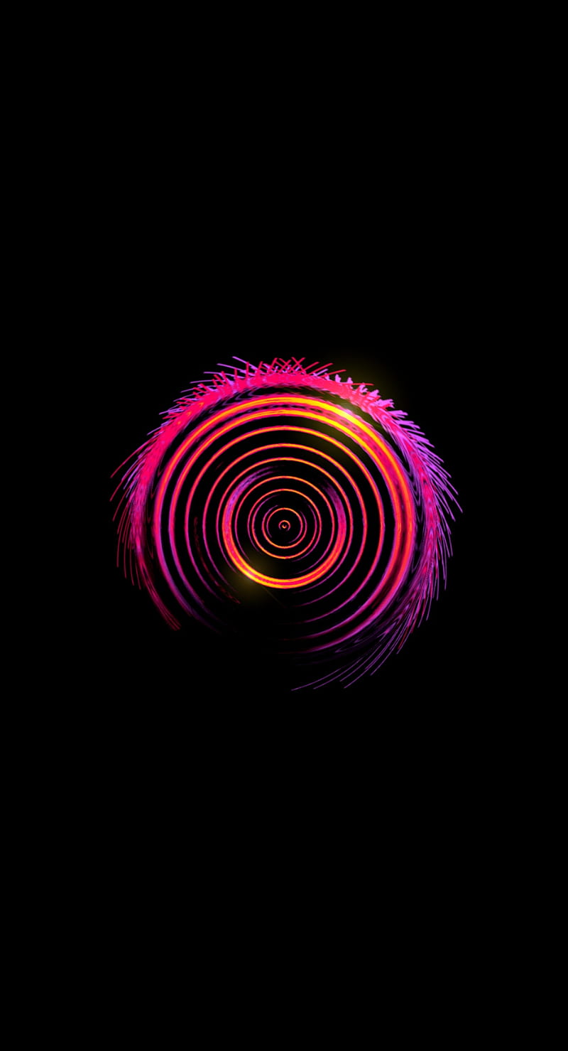 circles, gradient, stains, black background, HD phone wallpaper