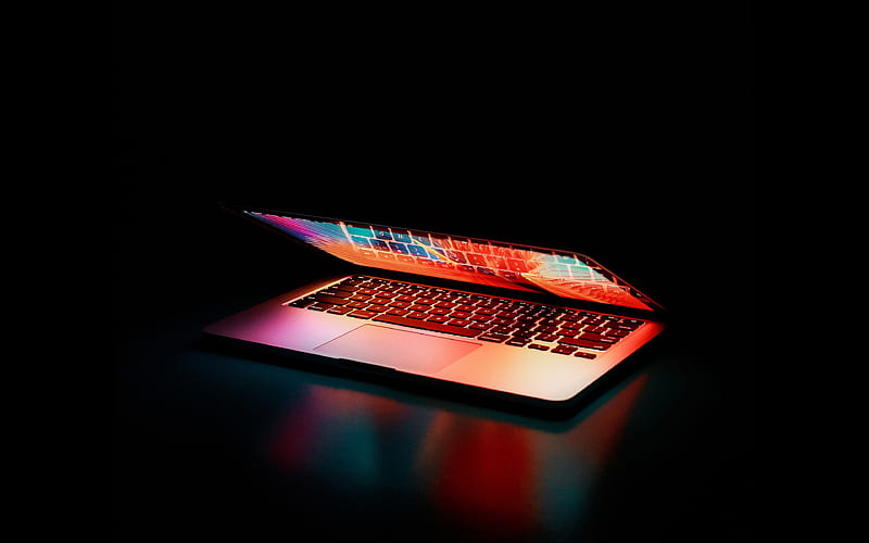 Apple, macbook, color, dark, nature, HD wallpaper | Peakpx