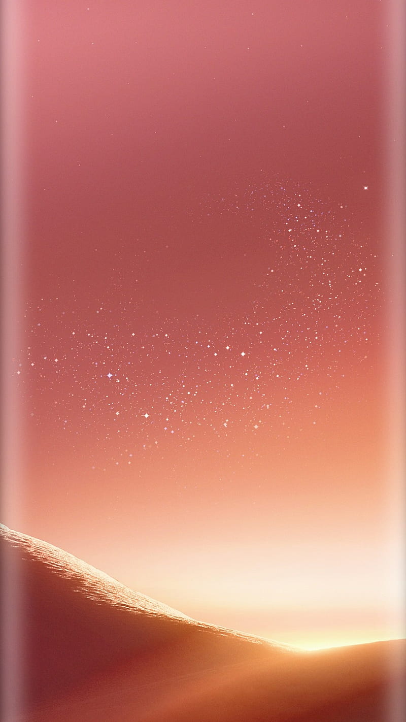 Galaxy s8, desert, edge, night, pink, s8plus, sand, stars, stoche, HD phone wallpaper