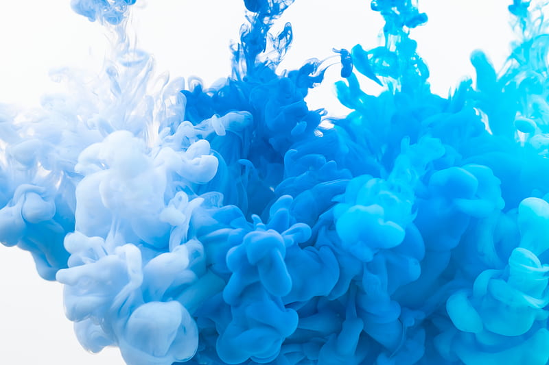 blue and teal smoke digital, HD wallpaper