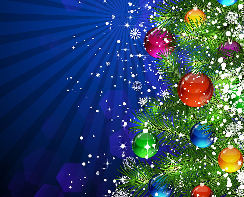 Merry Christmas, red, pretty, colorful, green balls, holidays, christmas balls, bonito, magic, xmas, ball, green, magic christmas, beauty, blue balls, blue, lovely, holiday, christmas, colors, christmas ball, red balls, new year, happy new year, winter, balls, snow, snowflakes, HD wallpaper