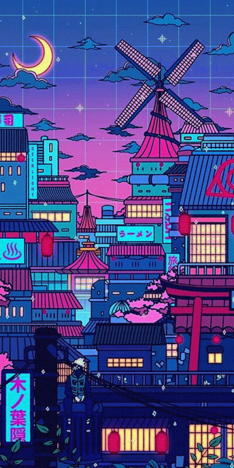 Kakashi, anime, art, cartoon, city, drawing, japan, moon, naruto, night,  ramen, HD phone wallpaper | Peakpx