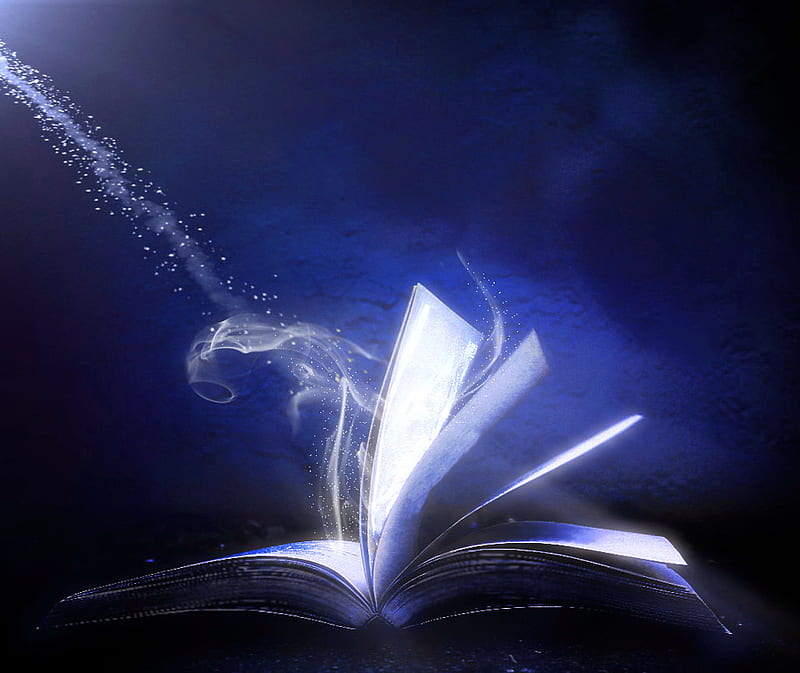 The magic of books, pages, reading, books, magic, blue, light, HD wallpaper  | Peakpx