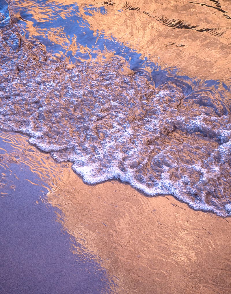 water, shore, foam, nature, HD phone wallpaper