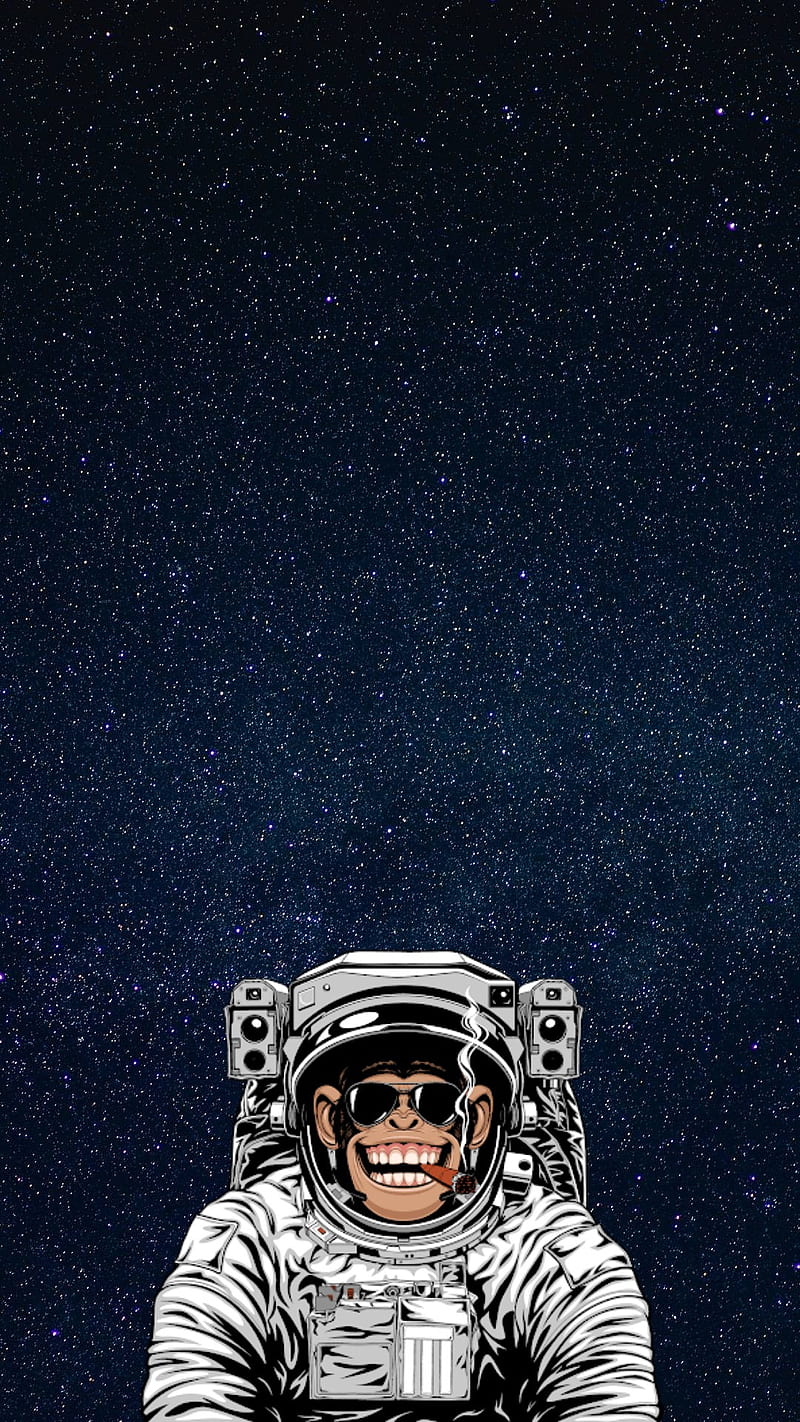 Monkey, sky, space, star, HD phone wallpaper