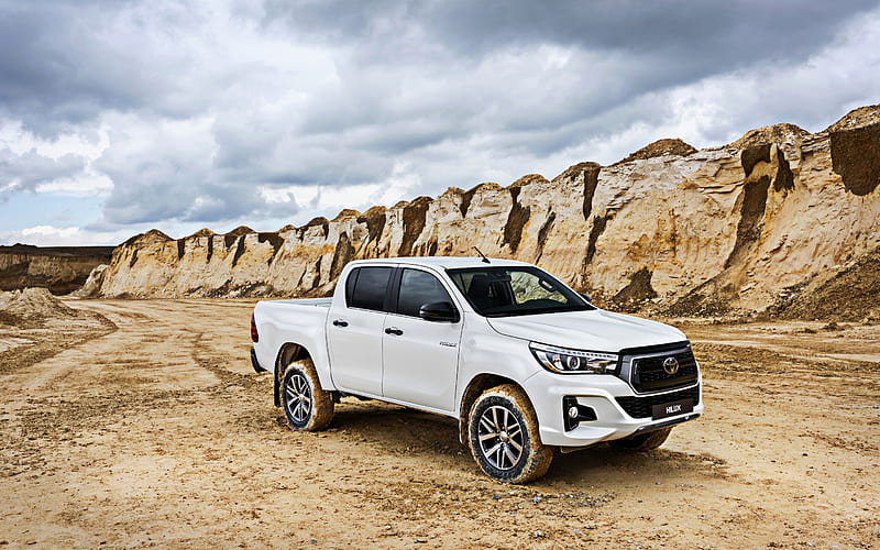Toyota Hilux, offroad, Special Edition, 2019 cars, white pickup, SUVs, 2019 Toyota Hilux, white Hilux, japanese cars, Toyota, HD wallpaper
