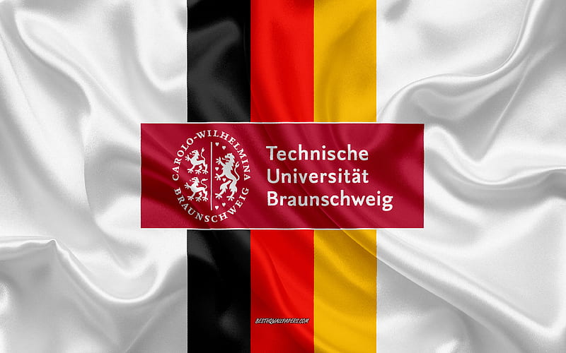 Technical University of Braunschweig Emblem, German Flag, Technical University of Braunschweig logo, Braunschweig, Germany, Technical University of Braunschweig, HD wallpaper