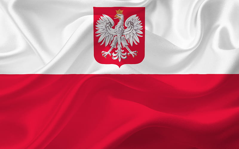 Flag of Poland, Polish flag, Poland, Europe, silk, HD wallpaper