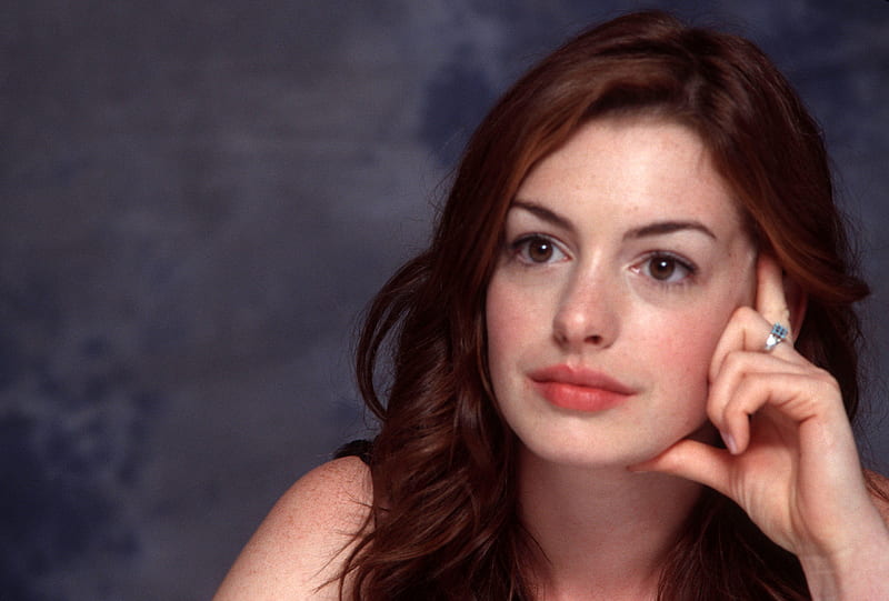 Anne Hathaway, look, anne, actress, hathaway, serious, HD wallpaper
