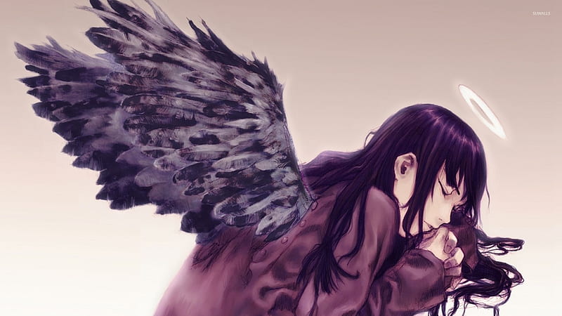 Anime Girl Fantasy Wings 4K Wallpaper #196