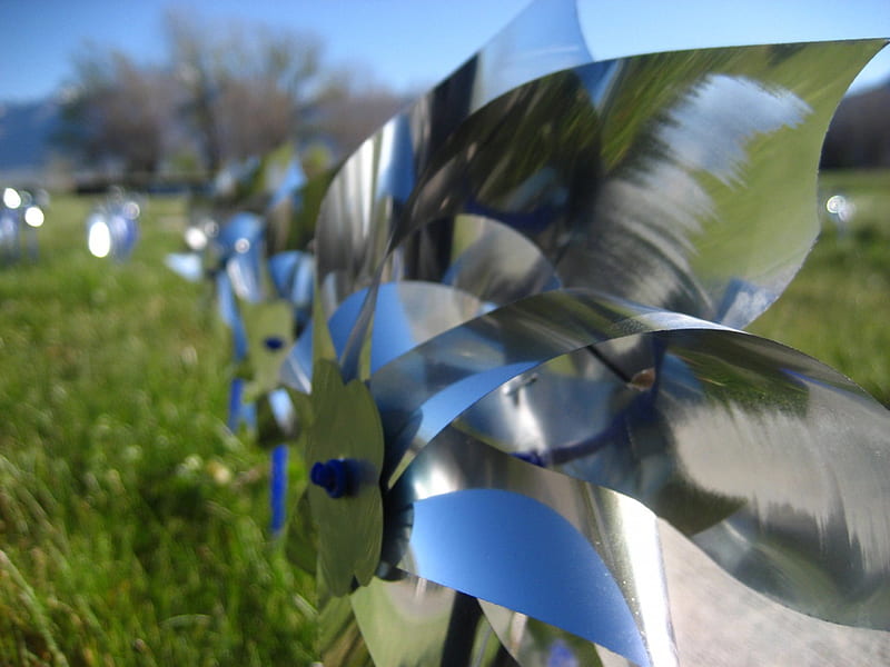 silver pinwheels, spring, silver, pinwheel, macro, HD wallpaper