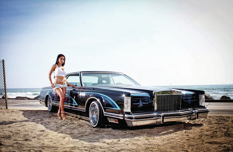 1979-Lincoln-Mark-V, Model, Babe, Lowrider, 1979, HD wallpaper
