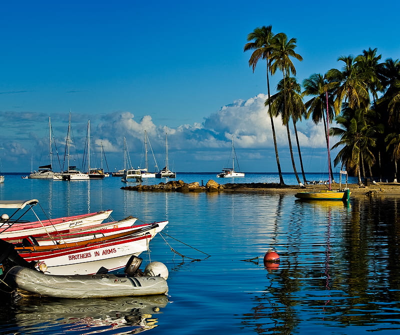 Marigot Bay St Lucia, marigot bay, st lucia, HD wallpaper