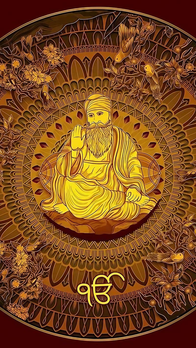 Guru Nanak Dev Ji Ka, Guru Nanak Dev Ji Mandala, lord, god, bhakti, devtional, HD phone wallpaper